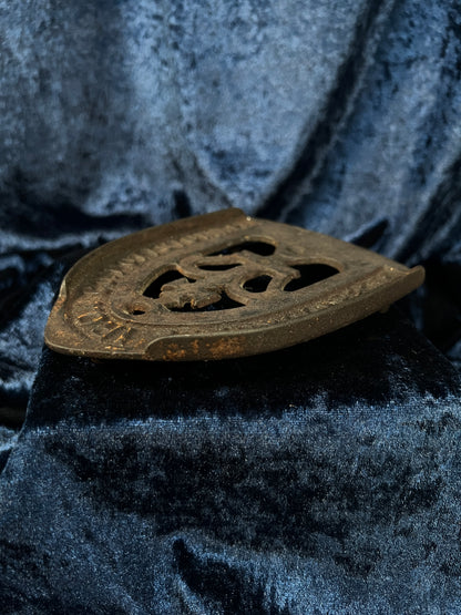 Vintage Sad Iron Trivet - Crown Centerpiece by N. R. Streeter & Co.