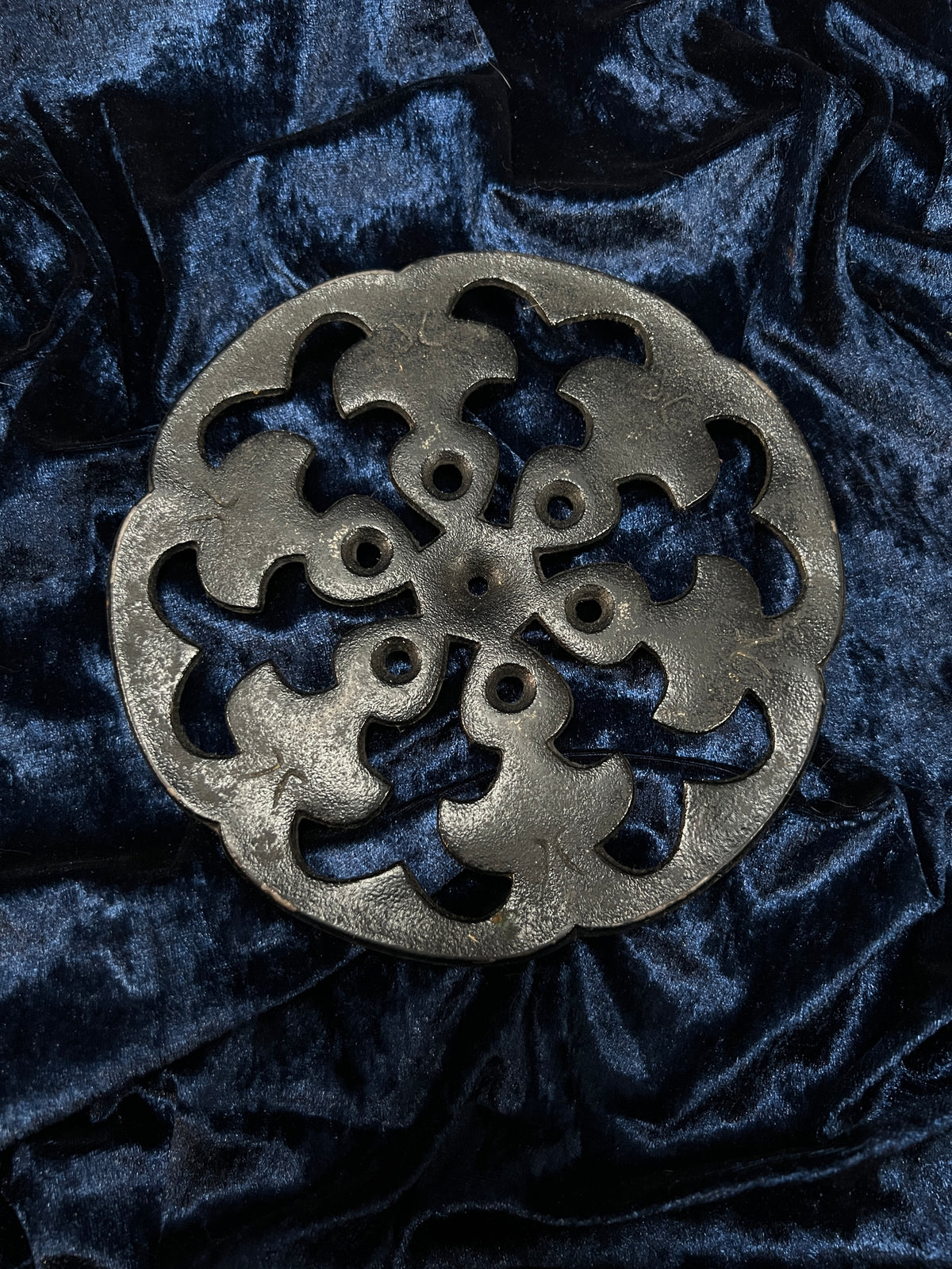 Vintage Cast Iron Iwachu Trivet - Japanese Openwork Teapot Stand