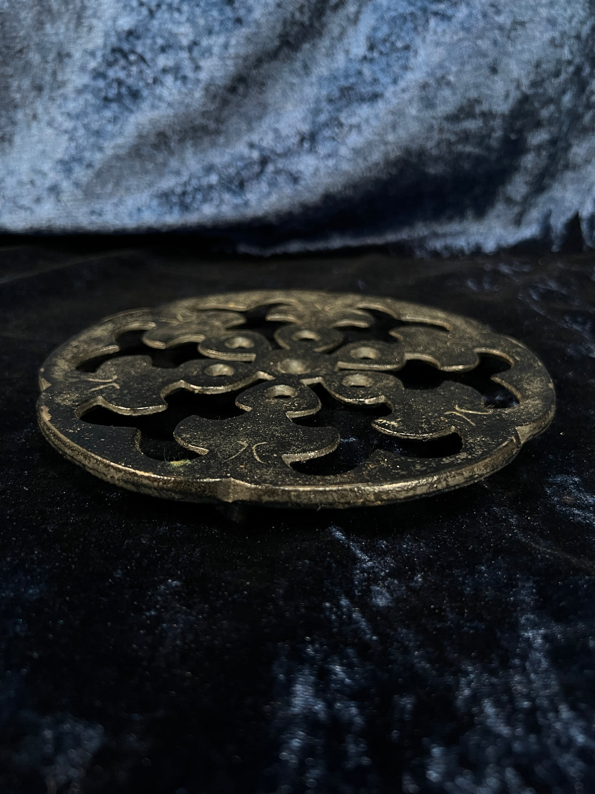 Vintage Cast Iron Iwachu Trivet - Japanese Openwork Teapot Stand