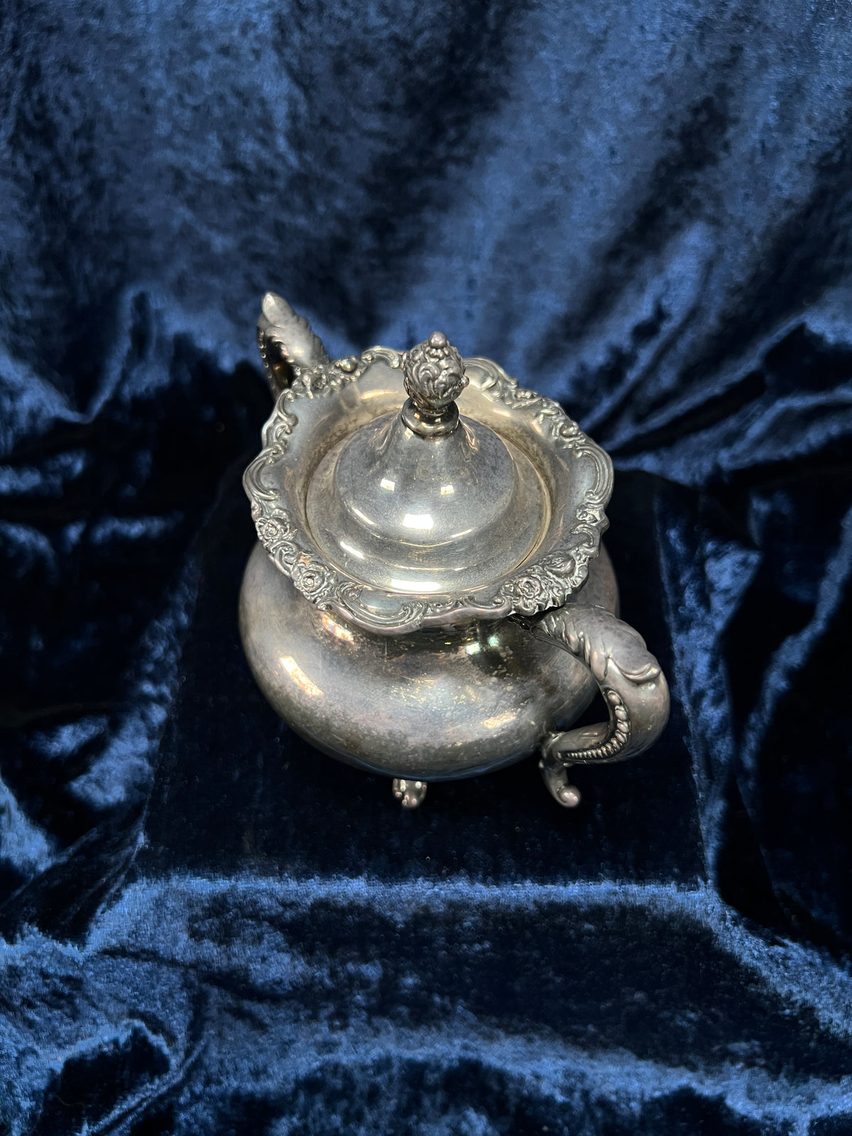 Vintage Silver-Plated Creamer and Sugar Bowl Set - Ornate Footed Tea Service