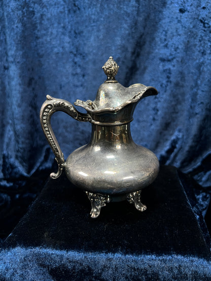 Vintage Silver-Plated Creamer and Sugar Bowl Set - Ornate Footed Tea Service