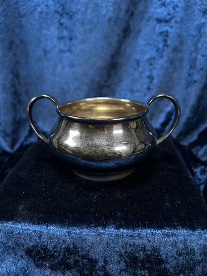 Vintage Silver-Plated Metal Sugar Bowl and Creamer Set - Superior Silver Plate Company