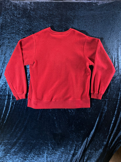 Vintage Disney Store Crew Neck Fleece Sweater - American Classic Mickey Patch - Medium