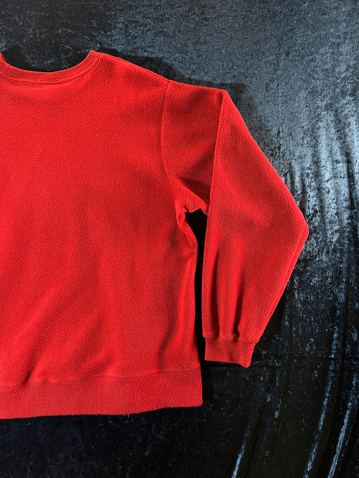Vintage Disney Store Crew Neck Fleece Sweater - American Classic Mickey Patch - Medium