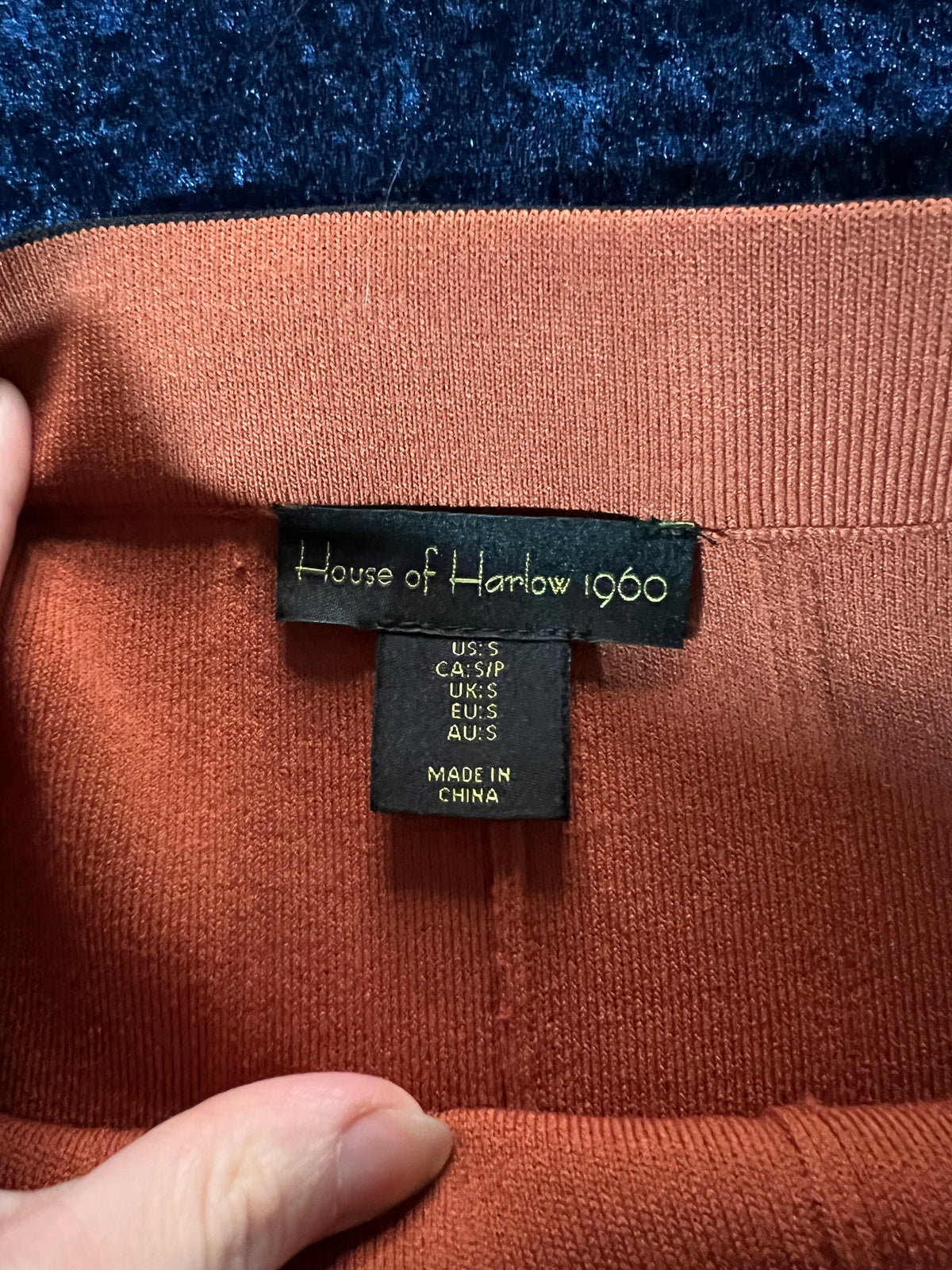House of Harlow 1960 Pleated A-Line Skirt - Orange with Black Trim - Small