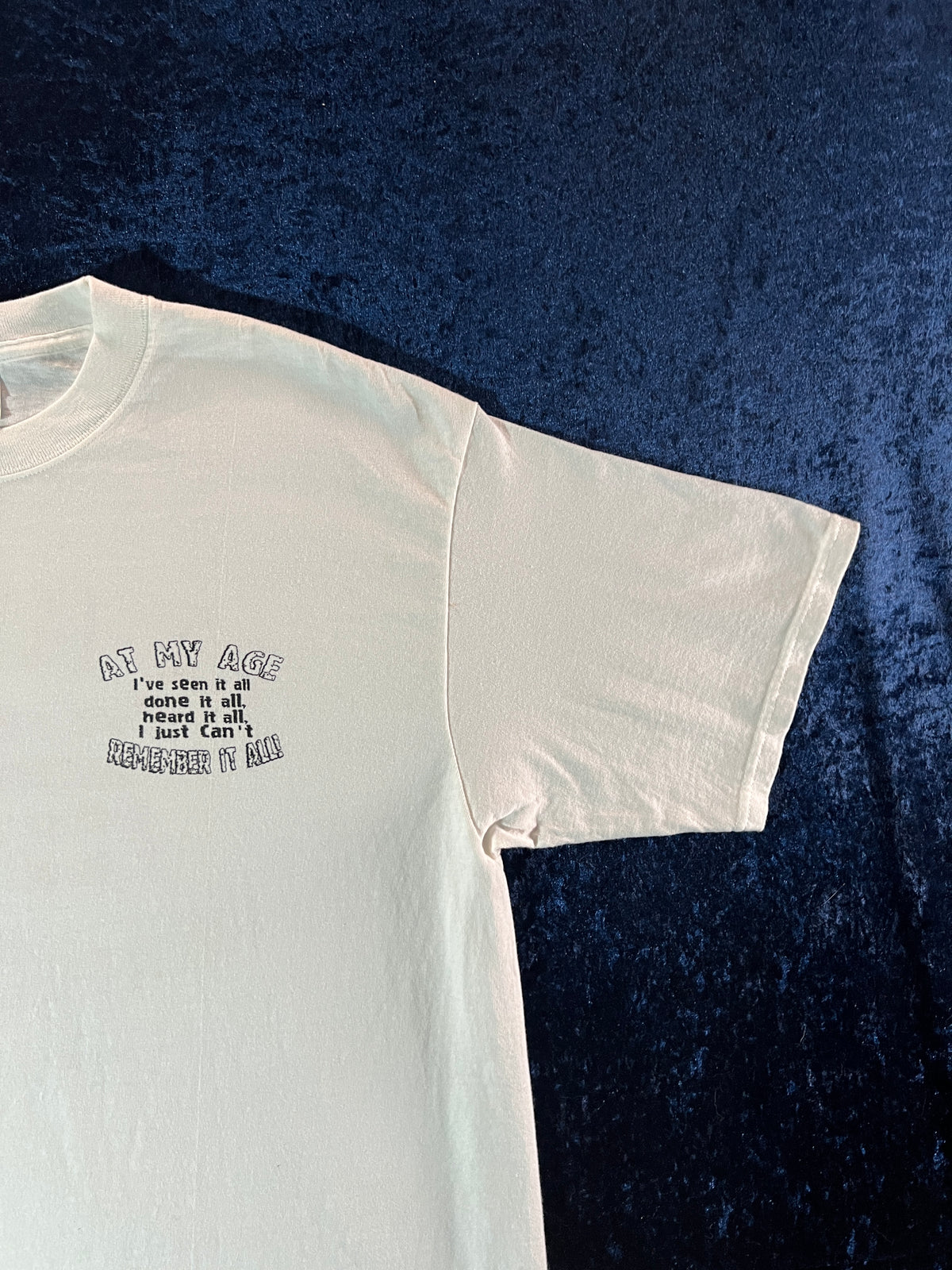 Vintage Yazbek Cotton Souvenir T-Shirt - At My Age - X-Large