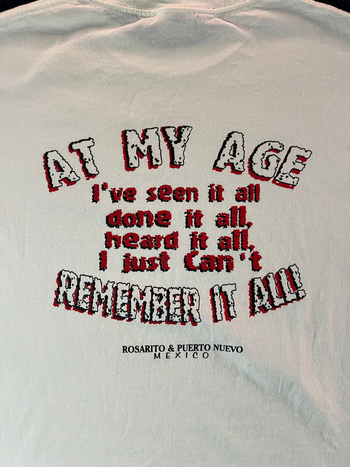 Vintage Yazbek Cotton Souvenir T-Shirt - At My Age - X-Large