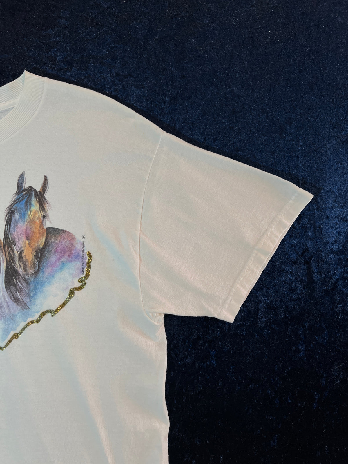 Vintage Fruit of the Loom Souvenir T-Shirt - Del Mar Painted Horses Graphic - Large