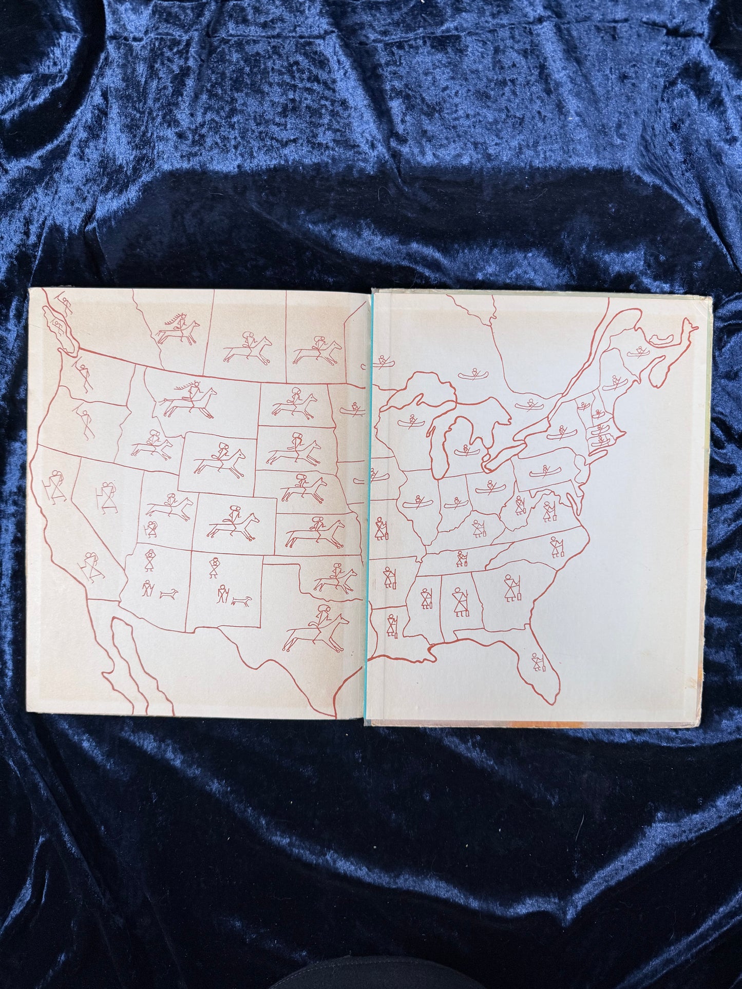 Vintage Clothbound Hardcover Book – Indians of Yesterday Lone Wolf 1940