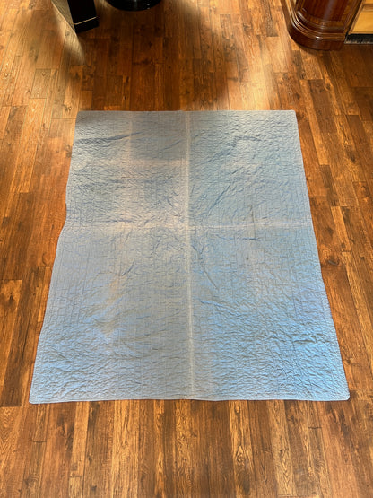 Vintage Linens - Cotton Quilt – Hand Stitched Patchwork Cottage Style