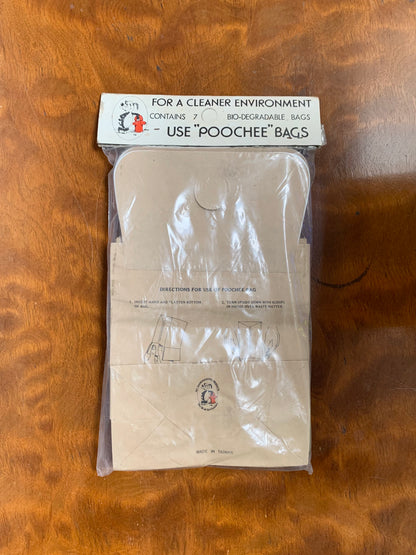 Vintage "Poochee Bag" Paper Poop Bags | Sealed