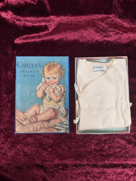Vintage Silk & Wool Infant Undershirt – Carter’s Boxed Baby Garment
