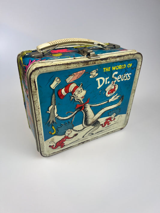 Vintage Metal Lunchbox - The World of Dr. Seuss - Cat in the Hat - 1970 | No Thermos