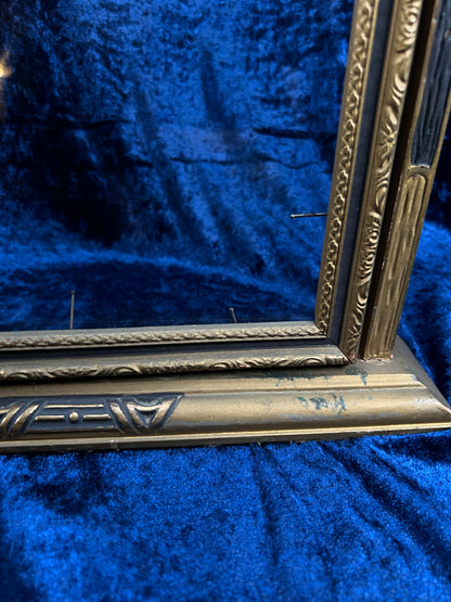 Antique Art Deco Picture Frame – Gold & Charcoal Ornate Tilt Design