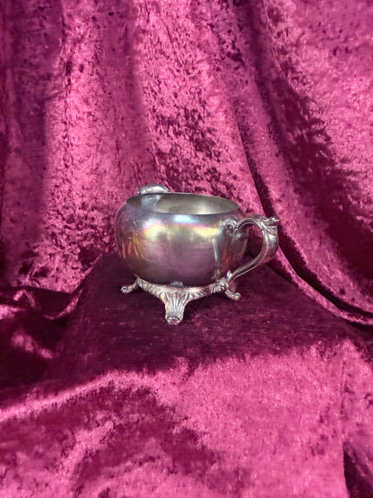 Vintage Silverplate Creamer – Apple Shaped Footed Pitcher