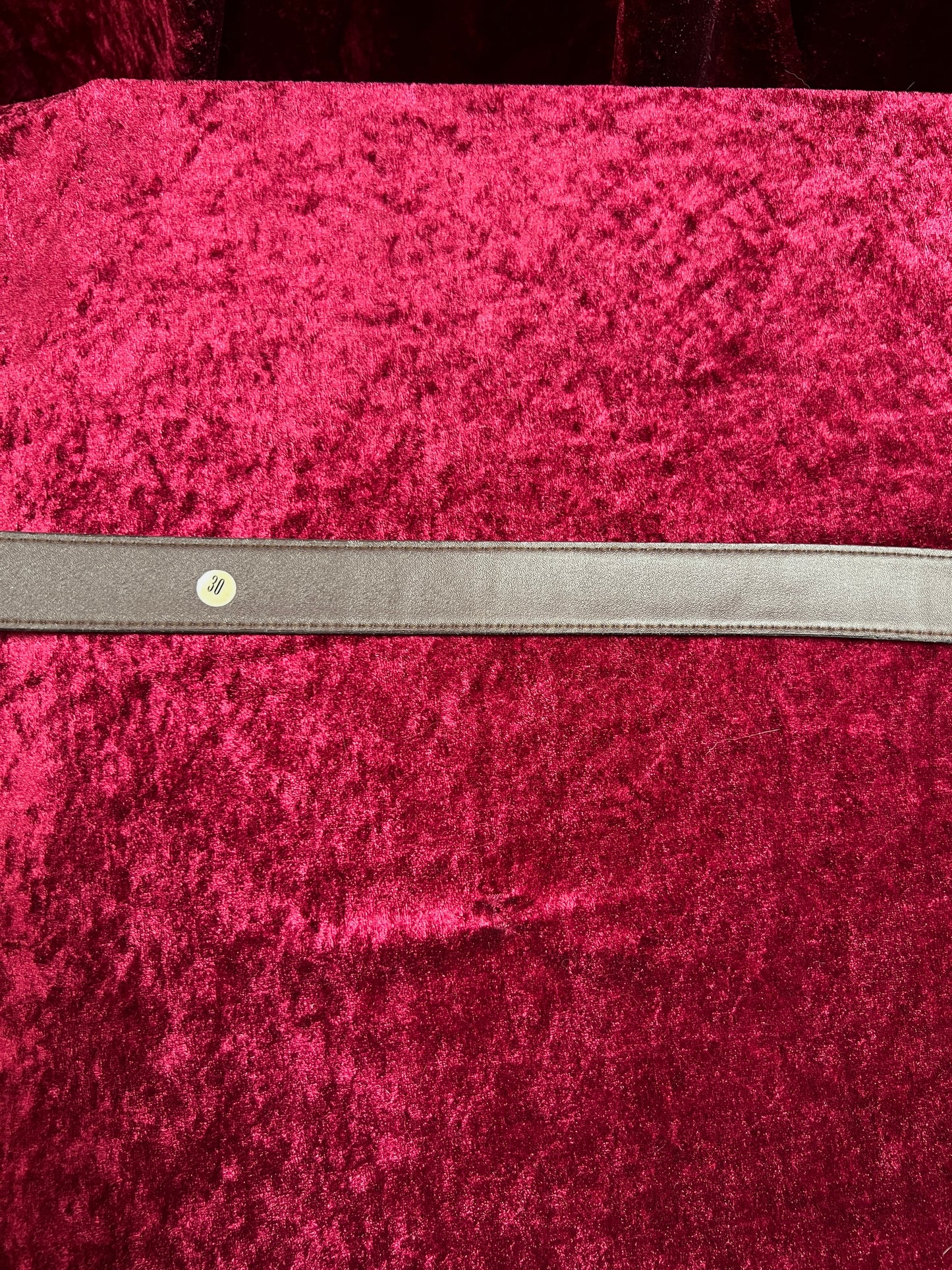 Vintage Leather Belt – Black Alligator Embossed with Silver Buckle - Size 30