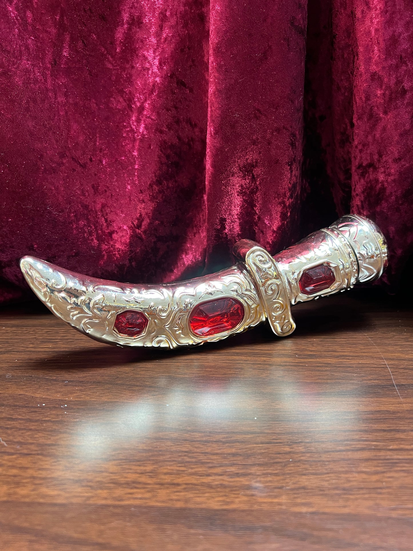 Vintage Perfume Bottle - Gold Bejeweled Dagger Decanter - Avon
