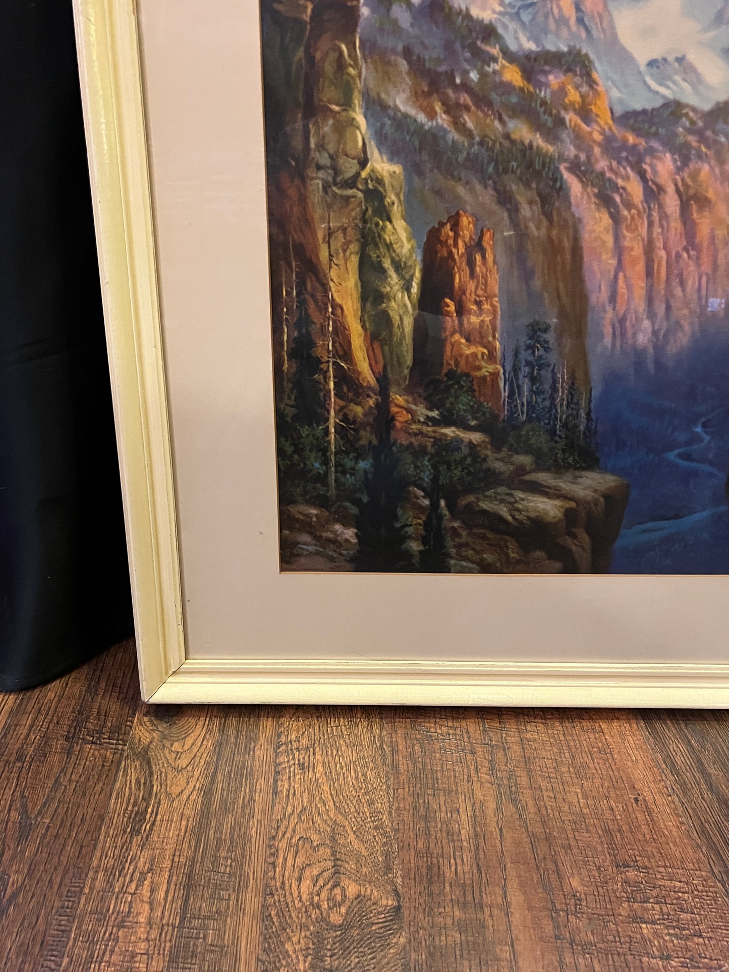 Vintage Wall Art - Framed Lithograph - Artist's Point in Yosemite National Park - G.B. Fox