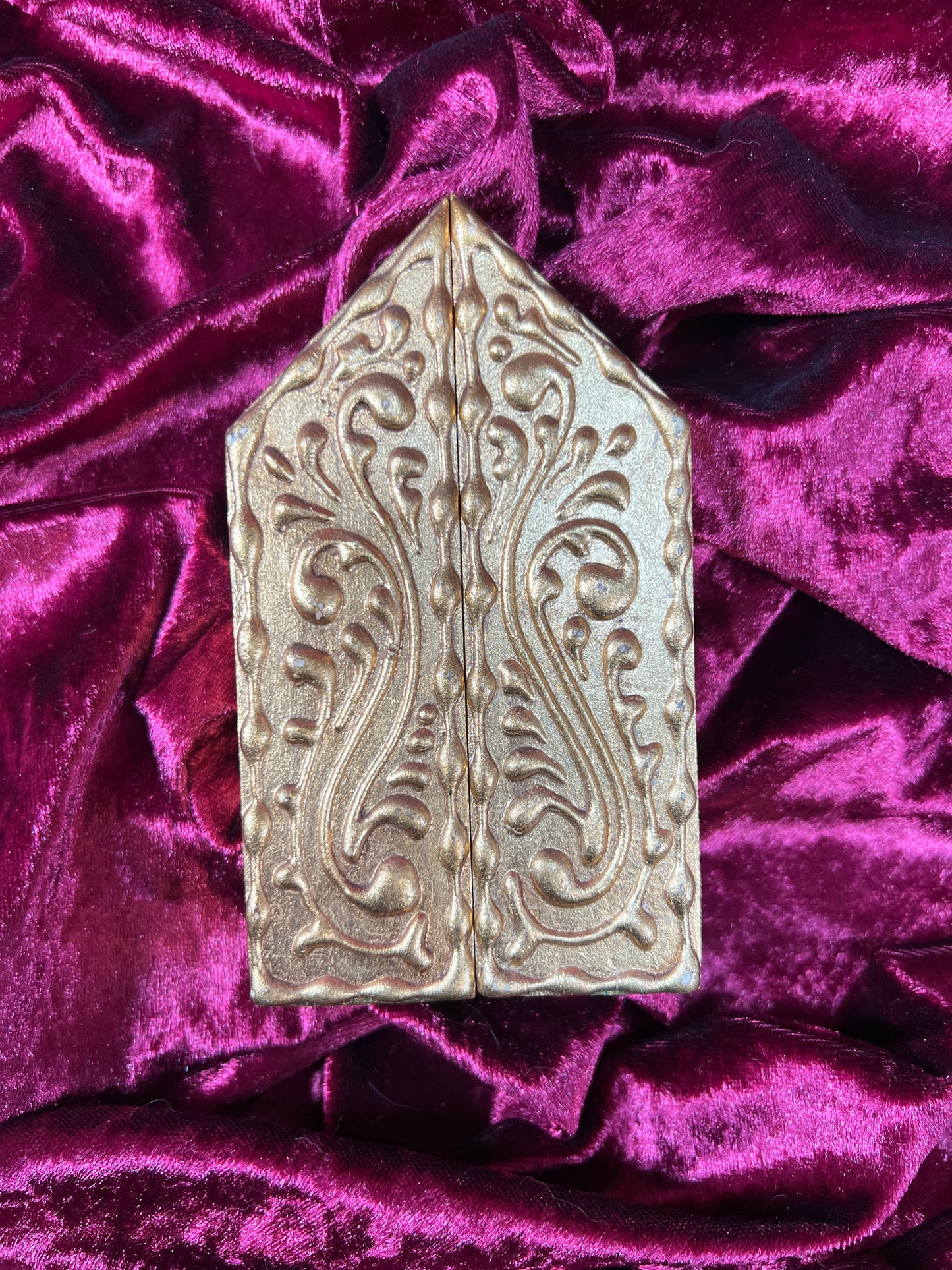 Vintage Religio - Gilt Wood Triptych - Florentine Madonna and Child - Made In Italy