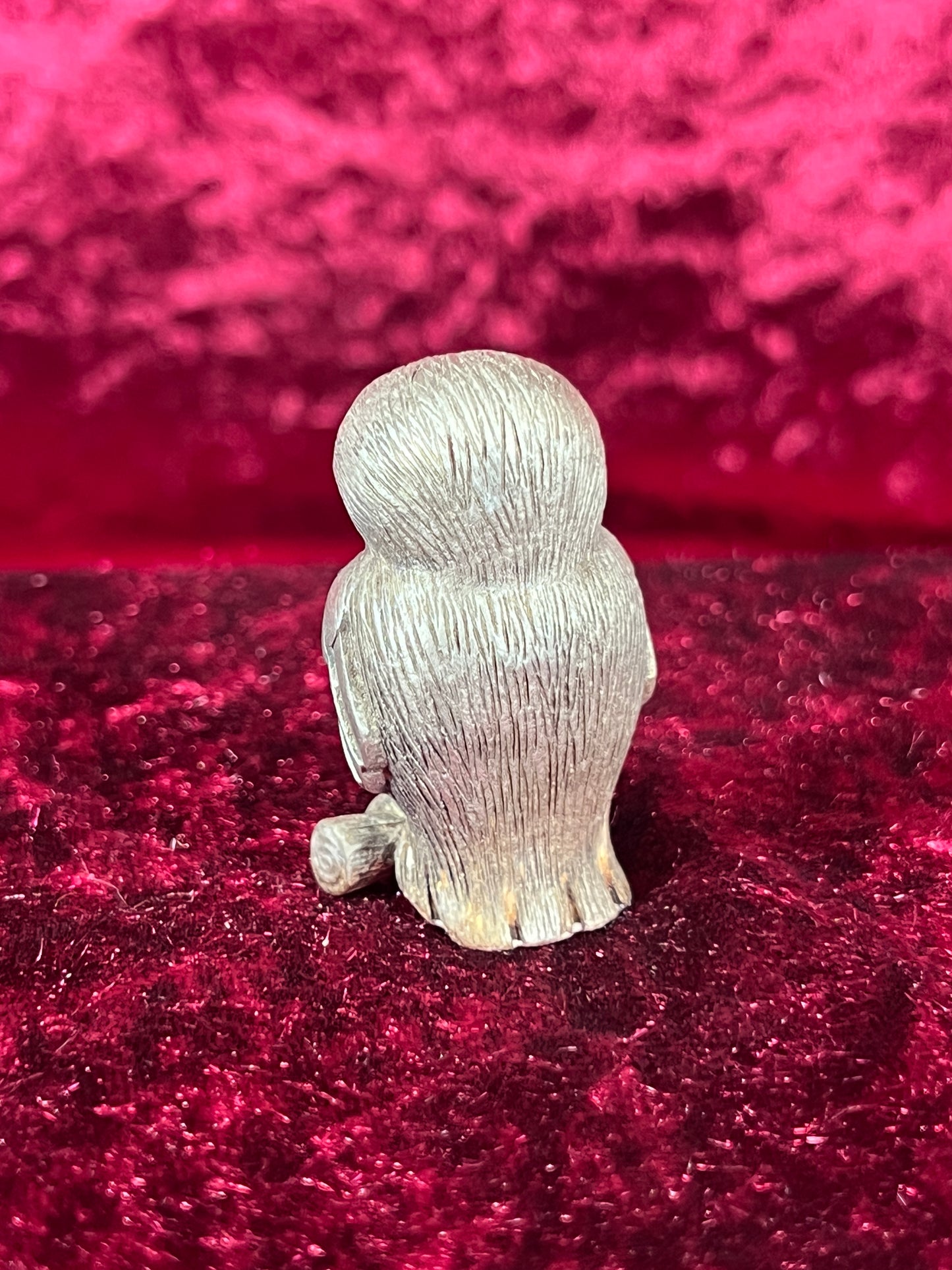 Vintage Figurine - Metal Miniature - Pewter Owl