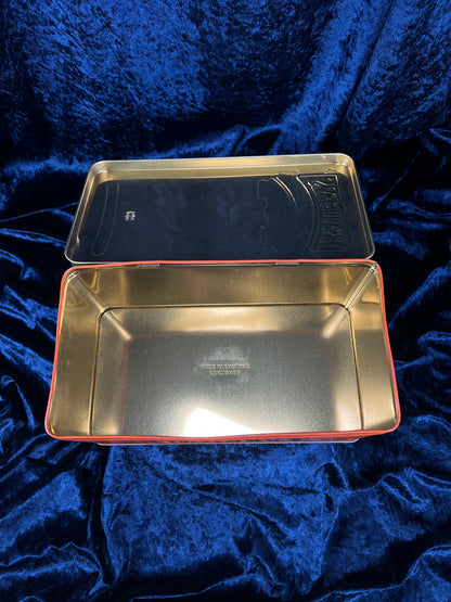 Vintage Baileys Irish Cream Metal Tin - Green Orange Hinged Advertising Box