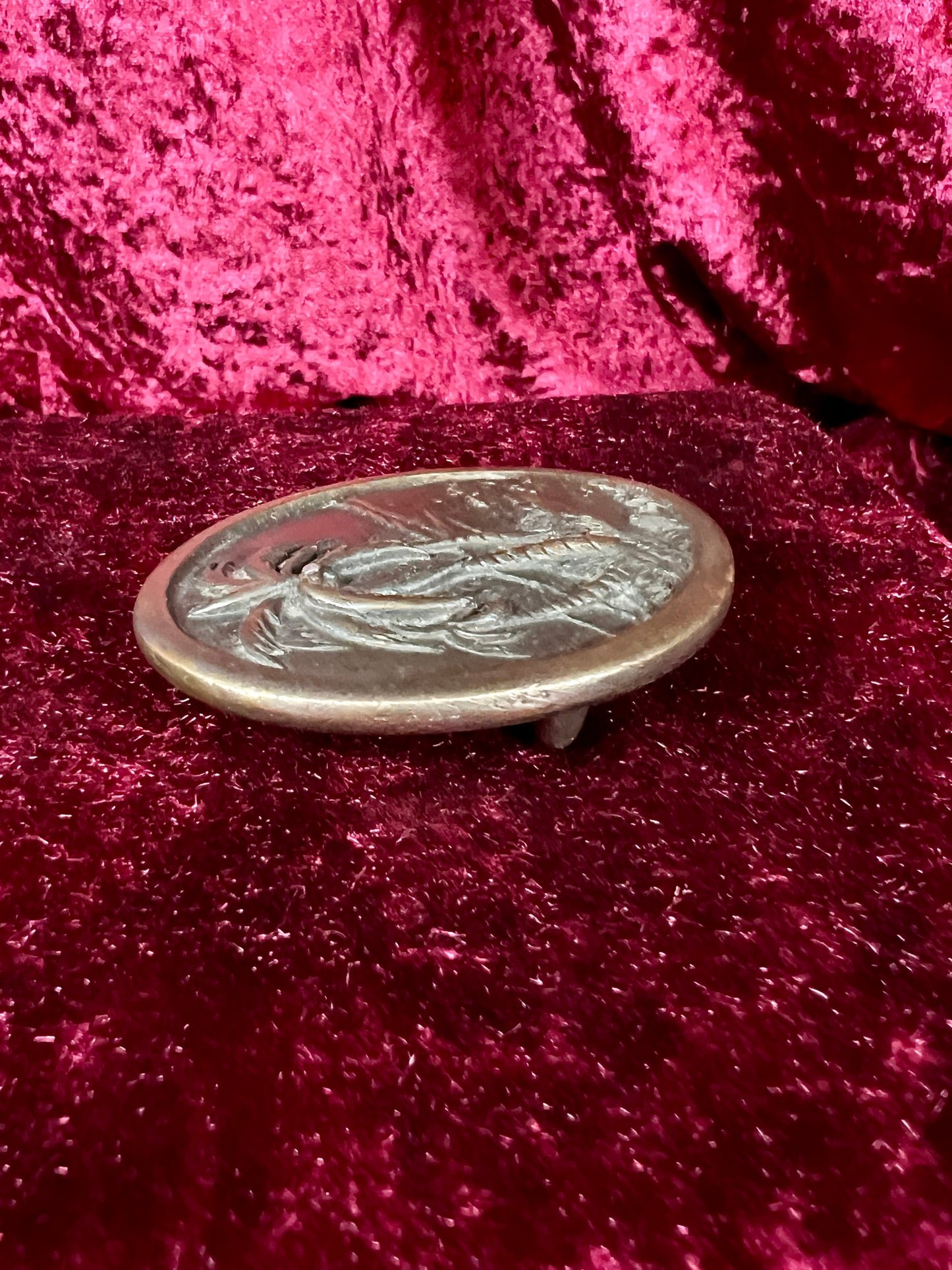 Vintage Metal Belt Buckle - Tropical Palm Tree Island Scene - 1976 Indiana Metal Craft