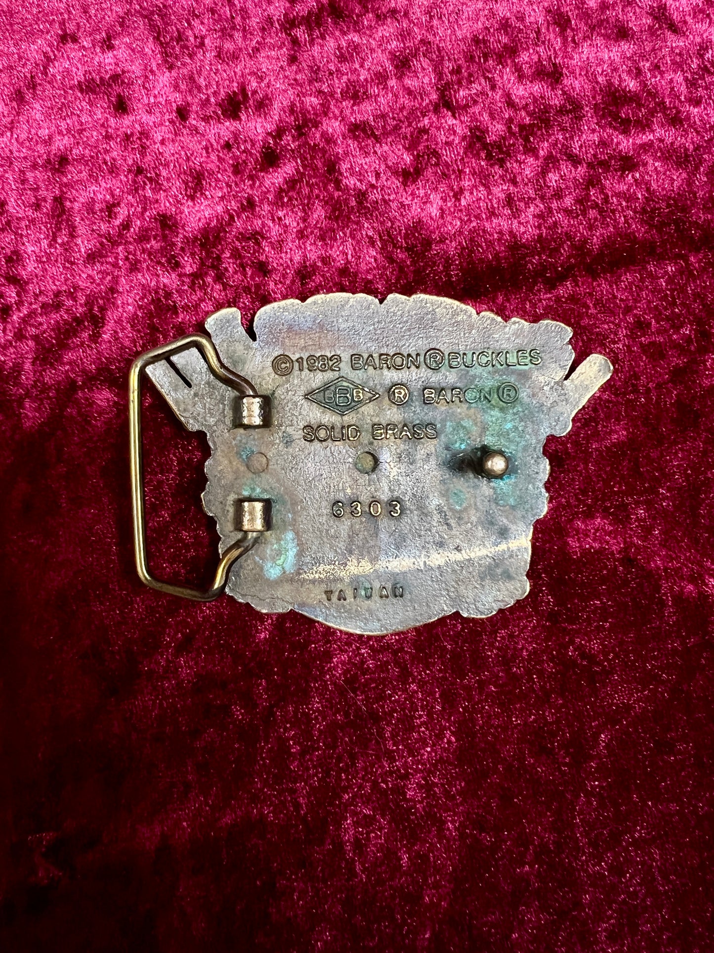 Vintage Solid Brass Belt Buckle - Löwenbräu Munich Brewery Crest - 1982 Baron Buckles