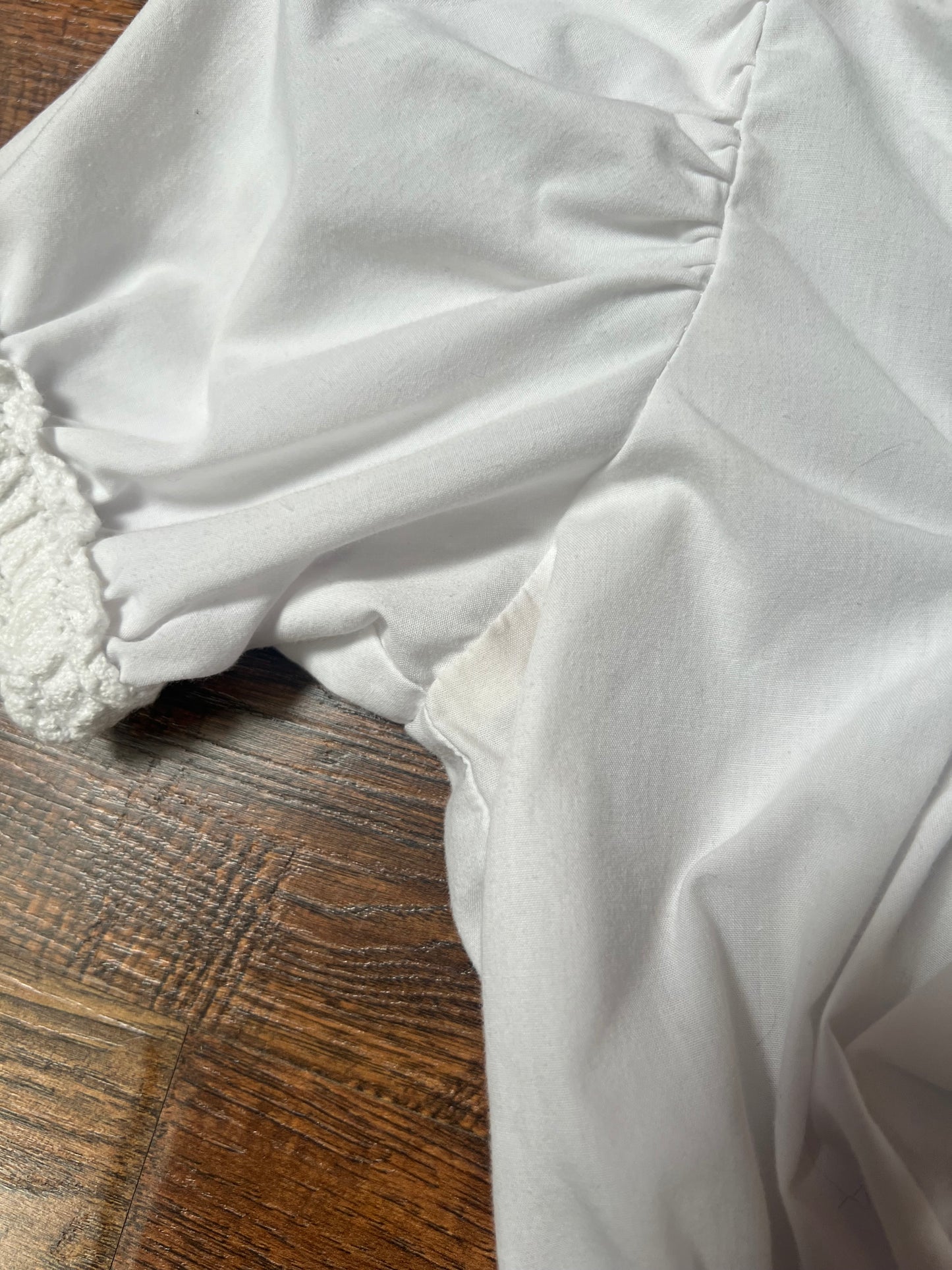 Vintage Clothing - Drindl Blouse with Puff Sleeves - White - X-Small - Stockerpoint