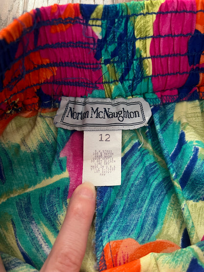 Vintage Norton McNaughton Tropical Two Piece Set - Bright Hawaiian Florals - Medium