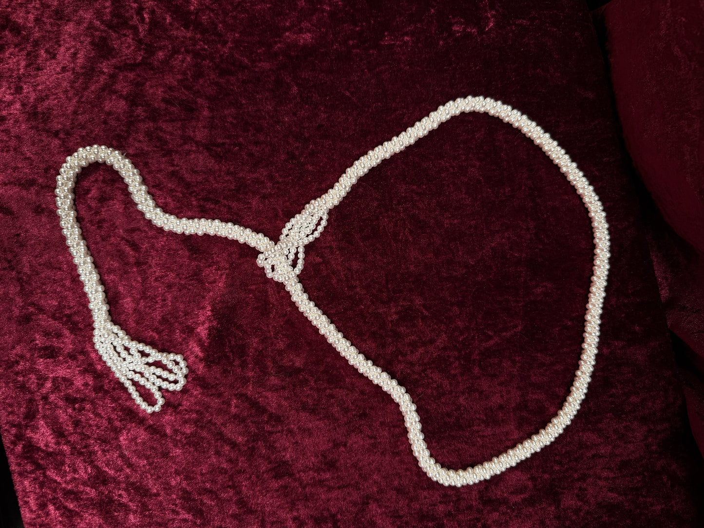 Vintage Jewelry - Faux Pearl Lariat - 38”