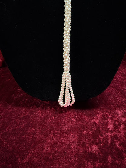 Vintage Jewelry - Faux Pearl Lariat - 38”