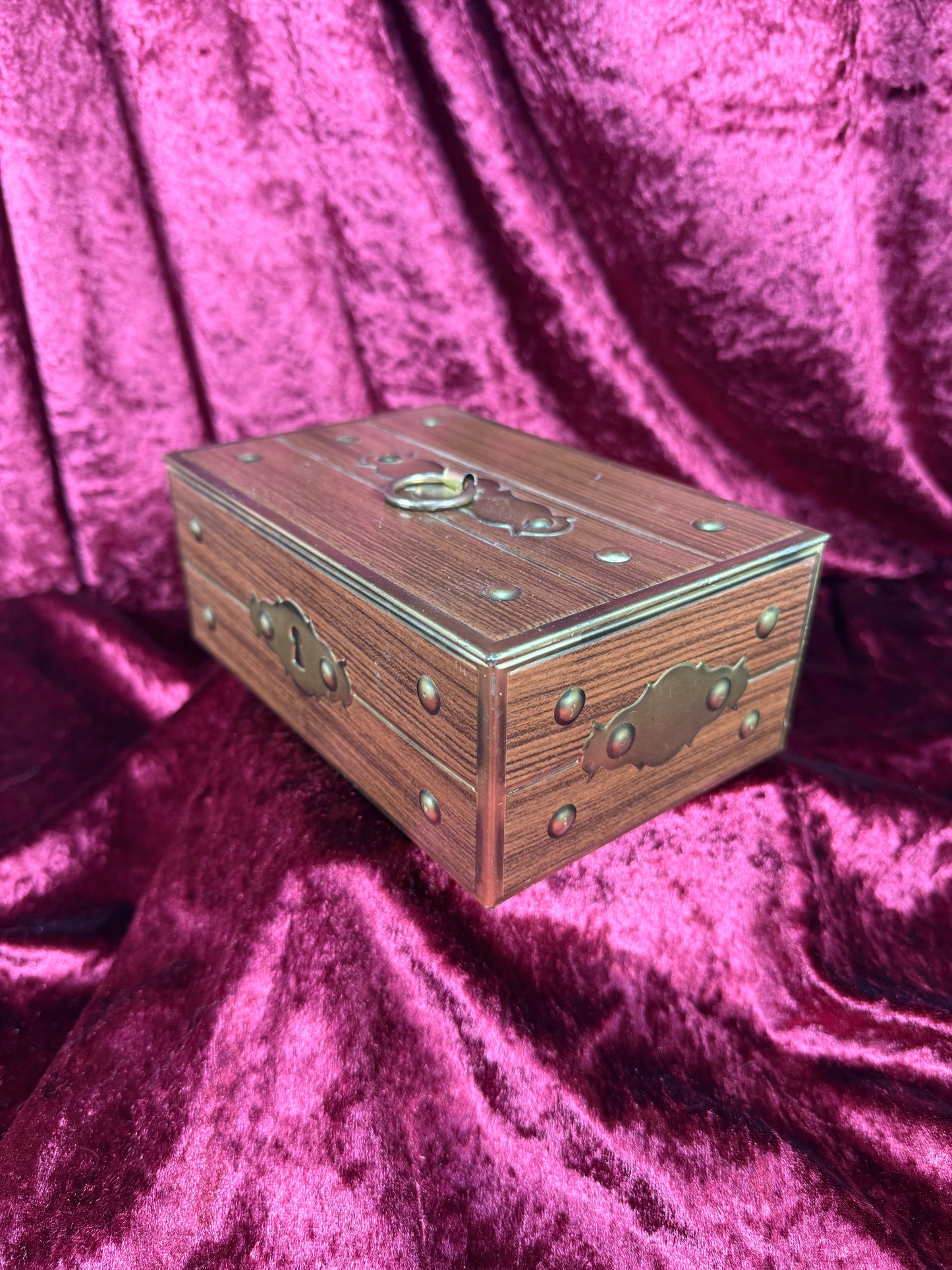 Vintage Tin - Faux Treasure Box - Made in West Germany