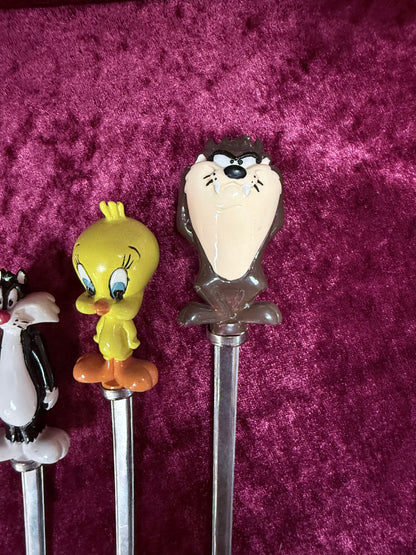 Vintage Looney Tunes Metal Spoons – Character Figural Handles, Set of 4