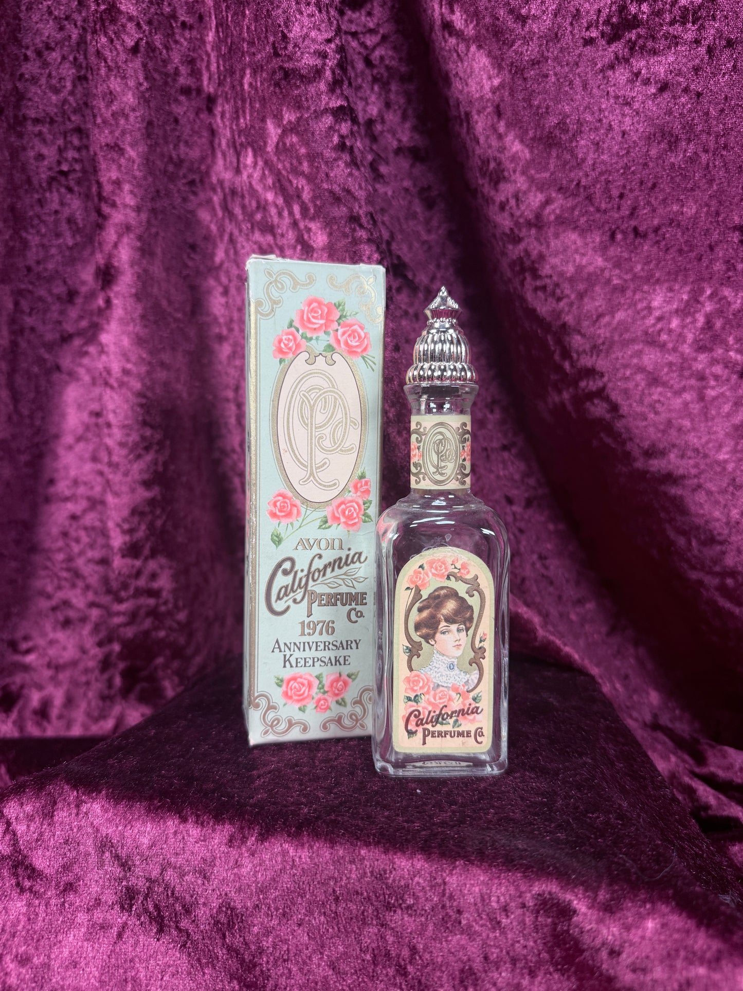 Vintage Glass Perfume Bottle – Avon California Perfume Co. 1976 Anniversary Keepsake