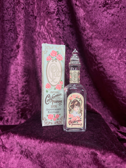 Vintage Glass Perfume Bottle – Avon California Perfume Co. 1976 Anniversary Keepsake