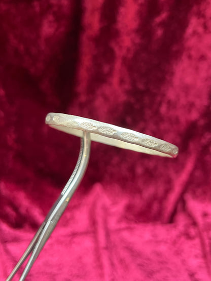 Vintage Jewelry - Bangle Bracelet - 925 Sterling Silver - Stamped Corn - Taxco