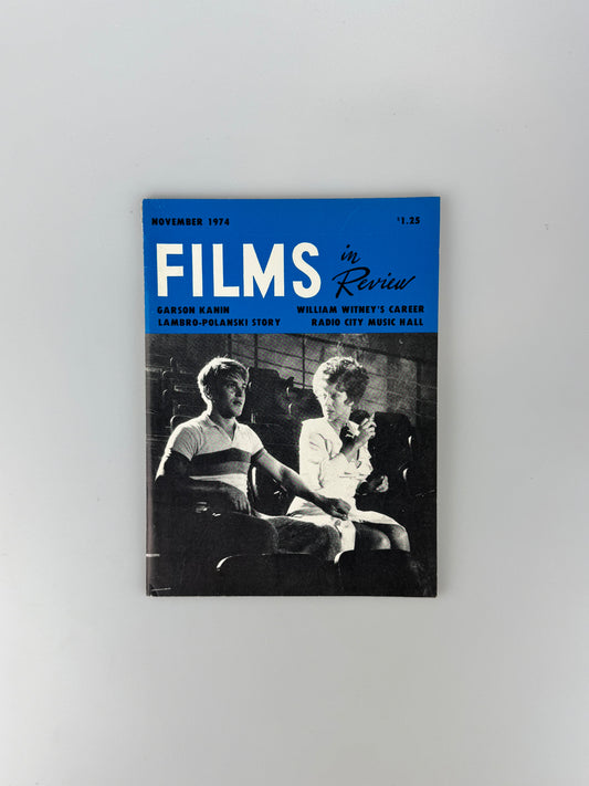 Films In Review Magazine - November 1974 - Lambro-Polanski, William Witney, The Gambler