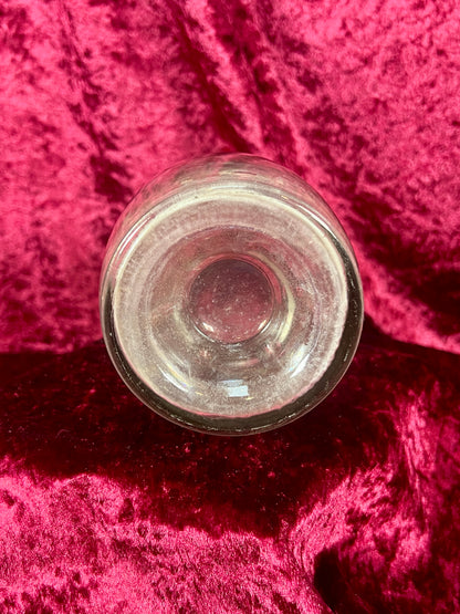 Vintage Barware - Glass Decanter - Gold Neck - 12.25"