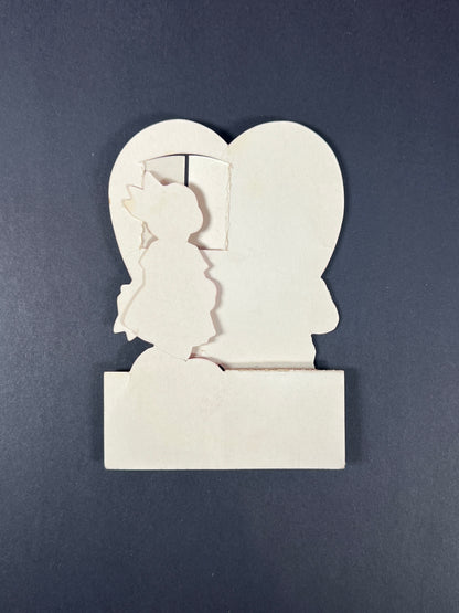 Vintage Ephemera - Mechanical Valentine’s Day Card - Open My Window - Made In USA