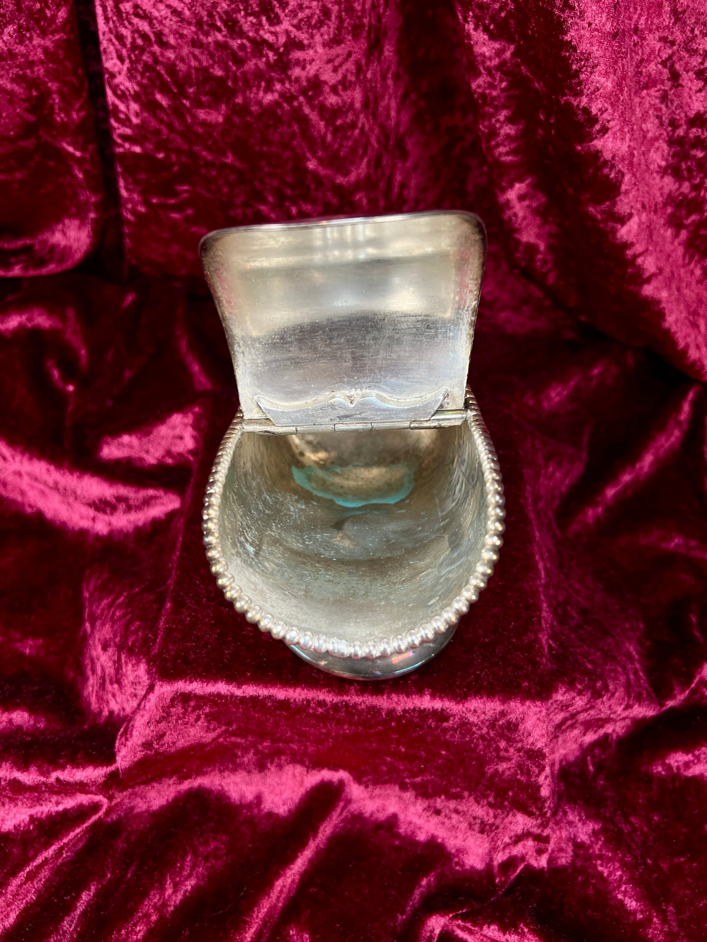 Vintage Silverplate Sugar Scuttle - Engraved Scrollwork Tea Service