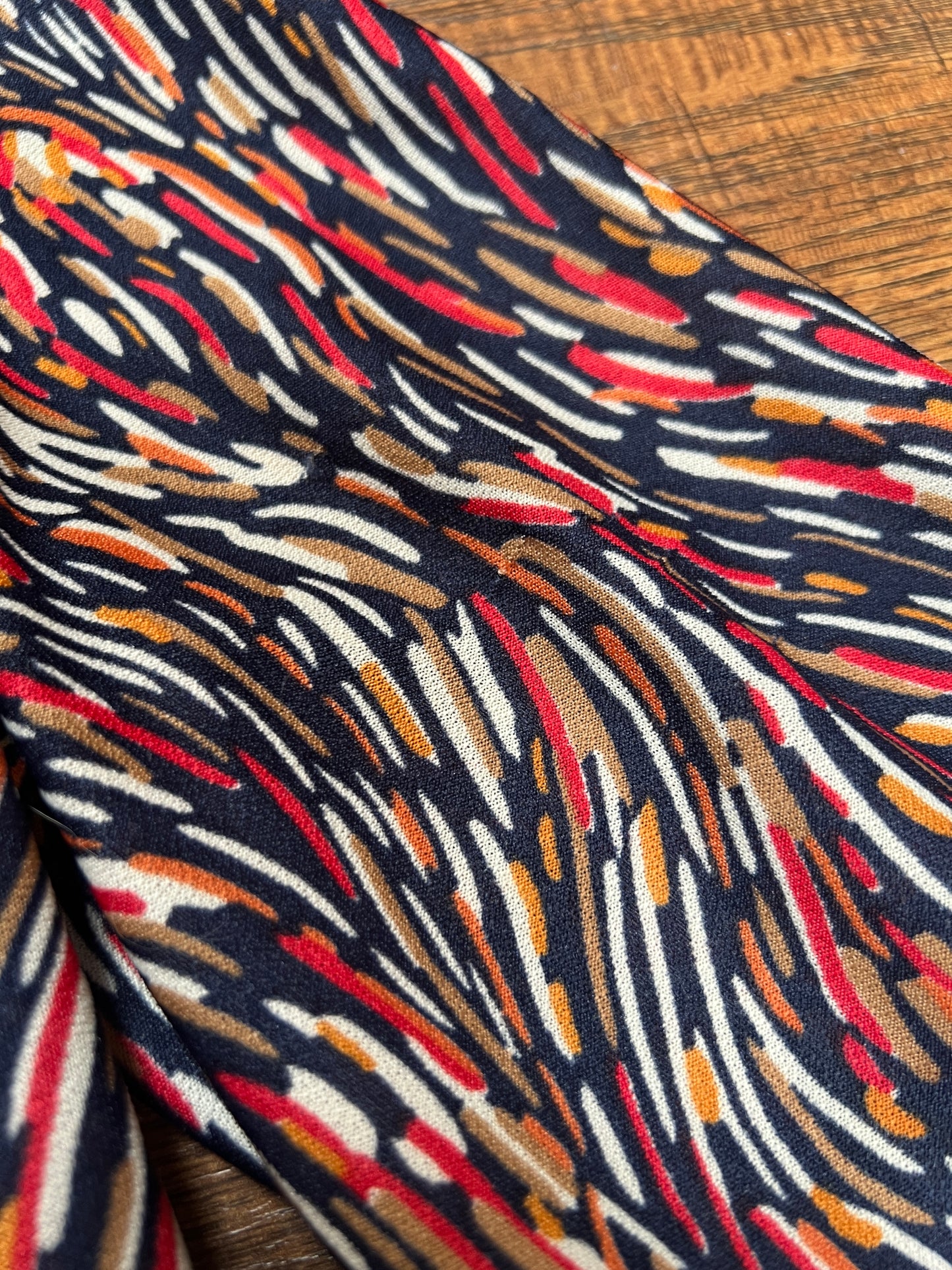 Vintage Clothing - Sheer Button Front Blouse - Abstract Paint Strokes Pattern - Ecco Bay - Medium
