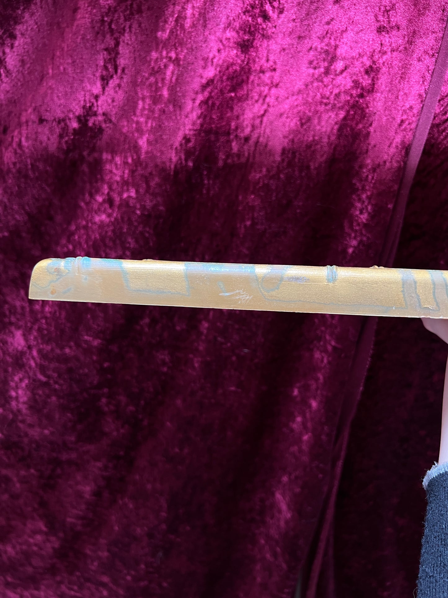 Vintage Burwood Products Mirrored Candle Sconce - Gold Faux Bamboo Framed