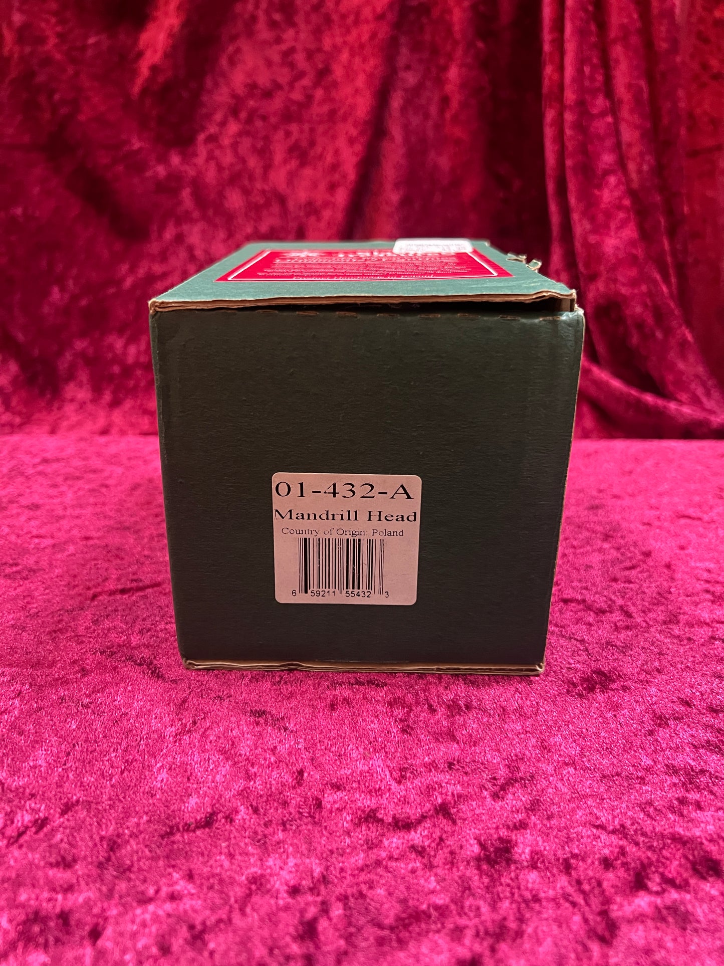 Vintage Christmas - Handblown Glass Ornament - Mandrill Head - Slavic Treasures - Made In Poland