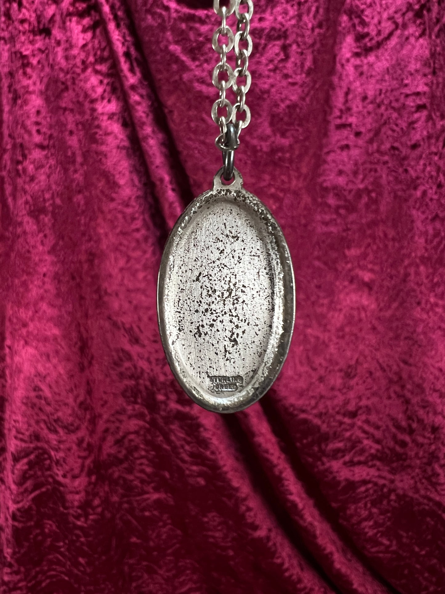 Vintage Sterling Silver Saint Christopher Necklace - Religious Medal Pendant