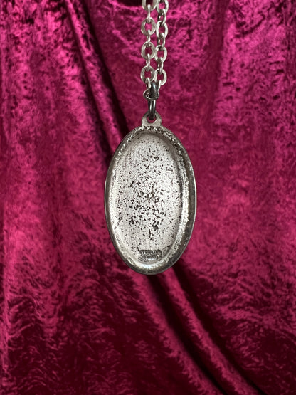 Vintage Sterling Silver Saint Christopher Necklace - Religious Medal Pendant
