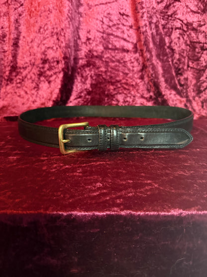 Vintage Accessories - Classic Leather Belt - Black - M