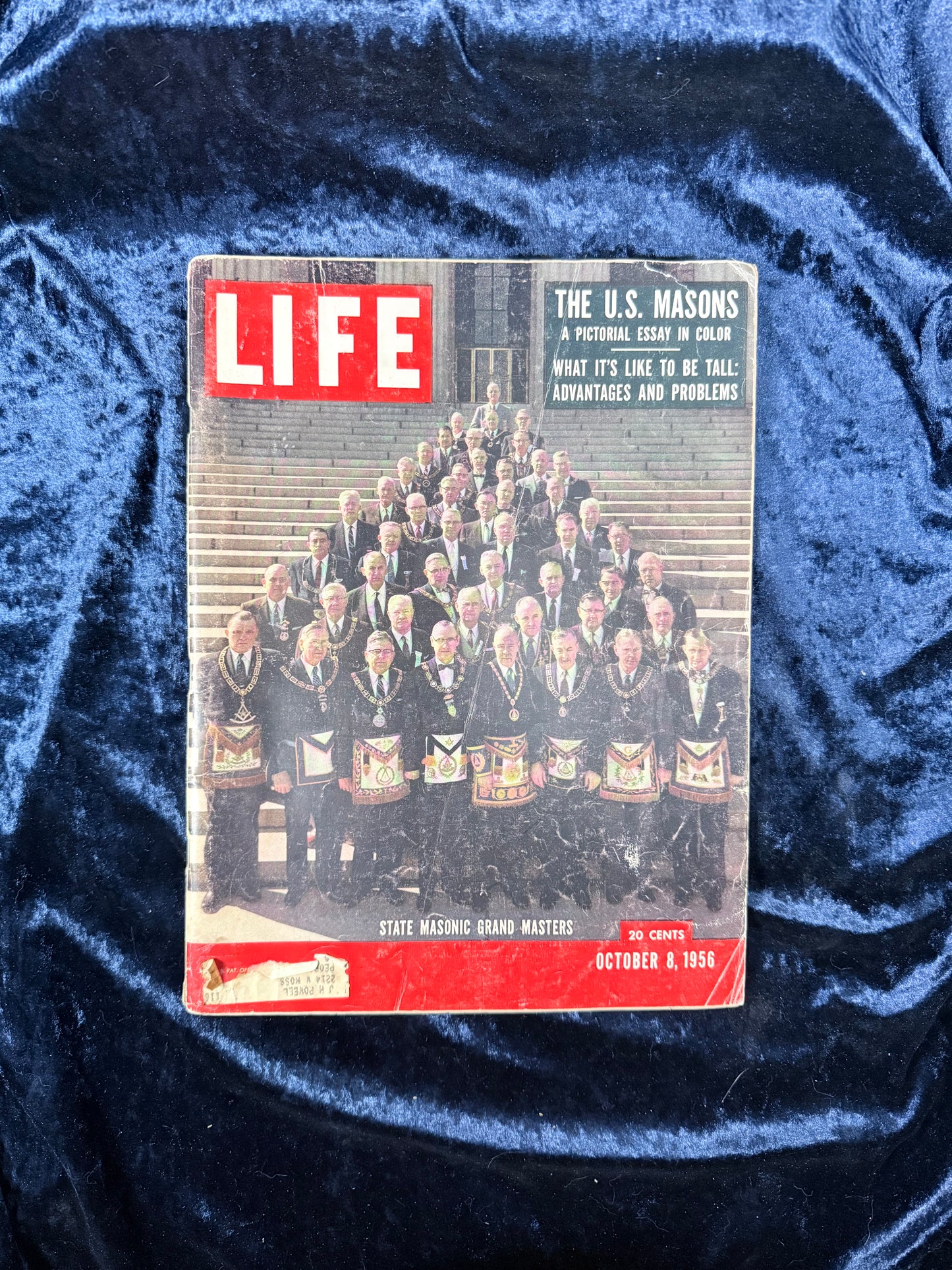 Vintage Paper LIFE Magazine – U.S. Masons Freemasonry October 1956