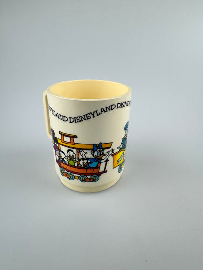 Disneyland Plastic Mug Mickey and Friends on Train - Made in USA - DEKA