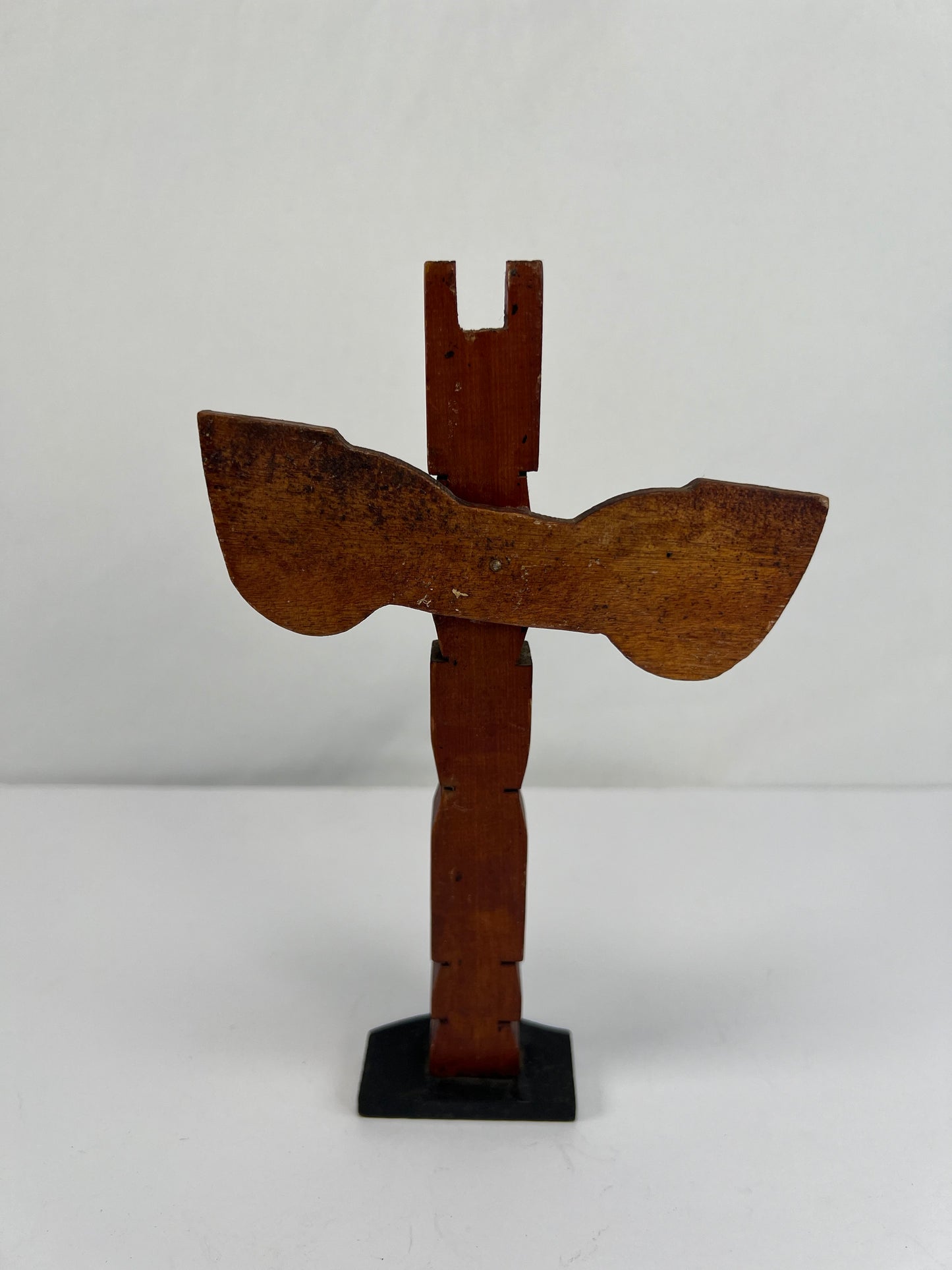 Vintage Souvenir - Hand Carved Totem Pole with Moveable Wings - Made in The Republic of China - 8"