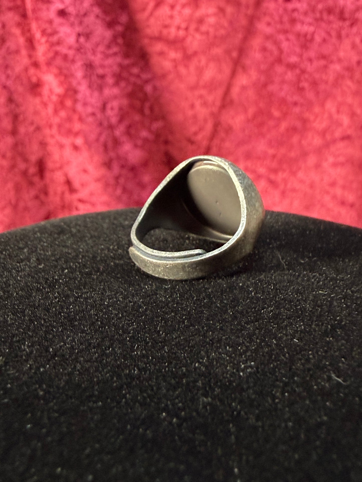Vintage Pewter Novelty Signet Ring – Count Chocula Cameo - Size 7